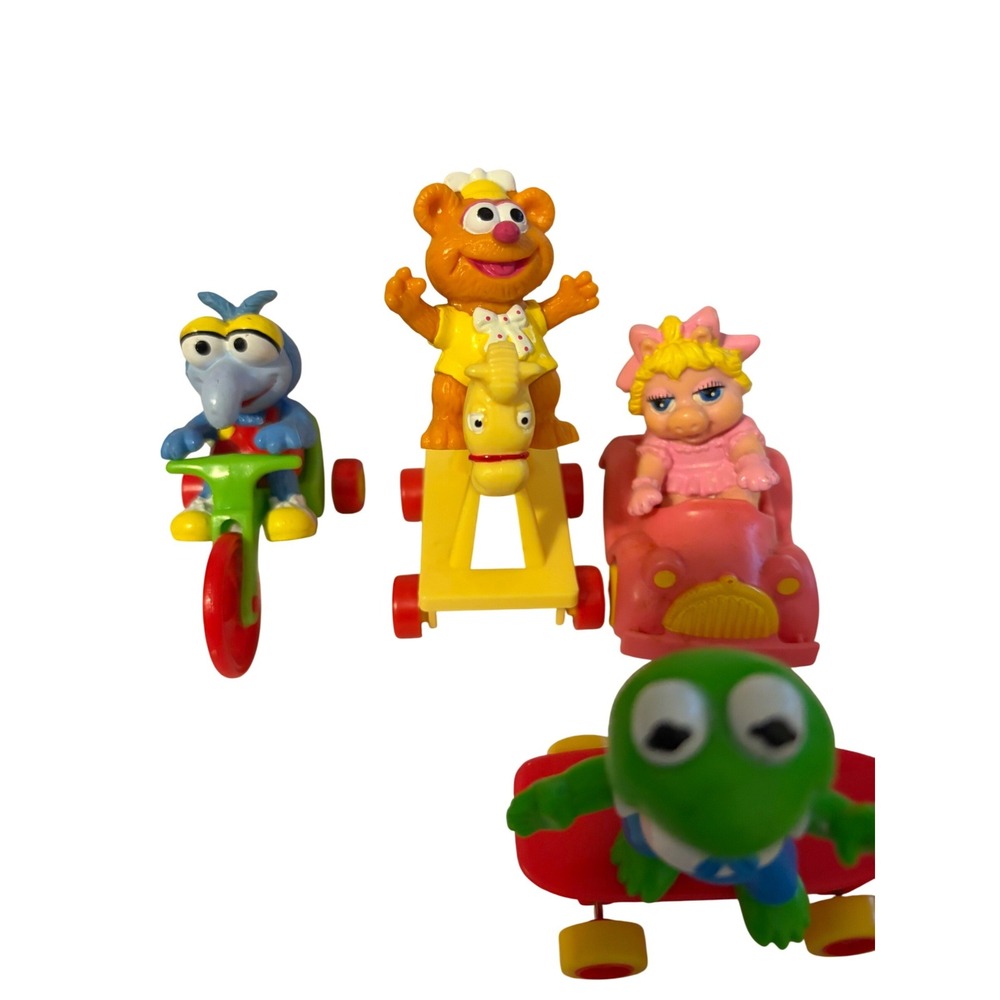 McDonald's Muppet Babies Vintage 1987 Happy Meal Toy Set Kermit Piggy Multi OS